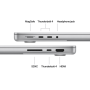MacBook Pro 14-inch, Silver, Model A3434