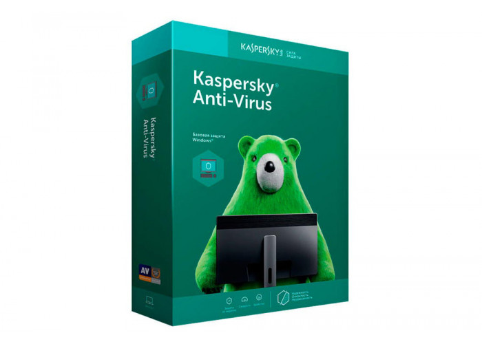 Kaspersky Anti-Virus (License for 2 PCs for 1 year Base Retail Pack)