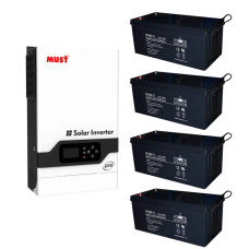 Инвертор/Inverter MUST PV18-5248 PRO (5200VA/5200W) + Power Kingdom 12V/200Ah x 4